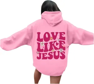 2025 Women Pink Palm Puff Hoodie Cute Teen Girls Graphic Hoodies Pullover Sweatshirts Y2k Preppy Oversized Sweatshirt