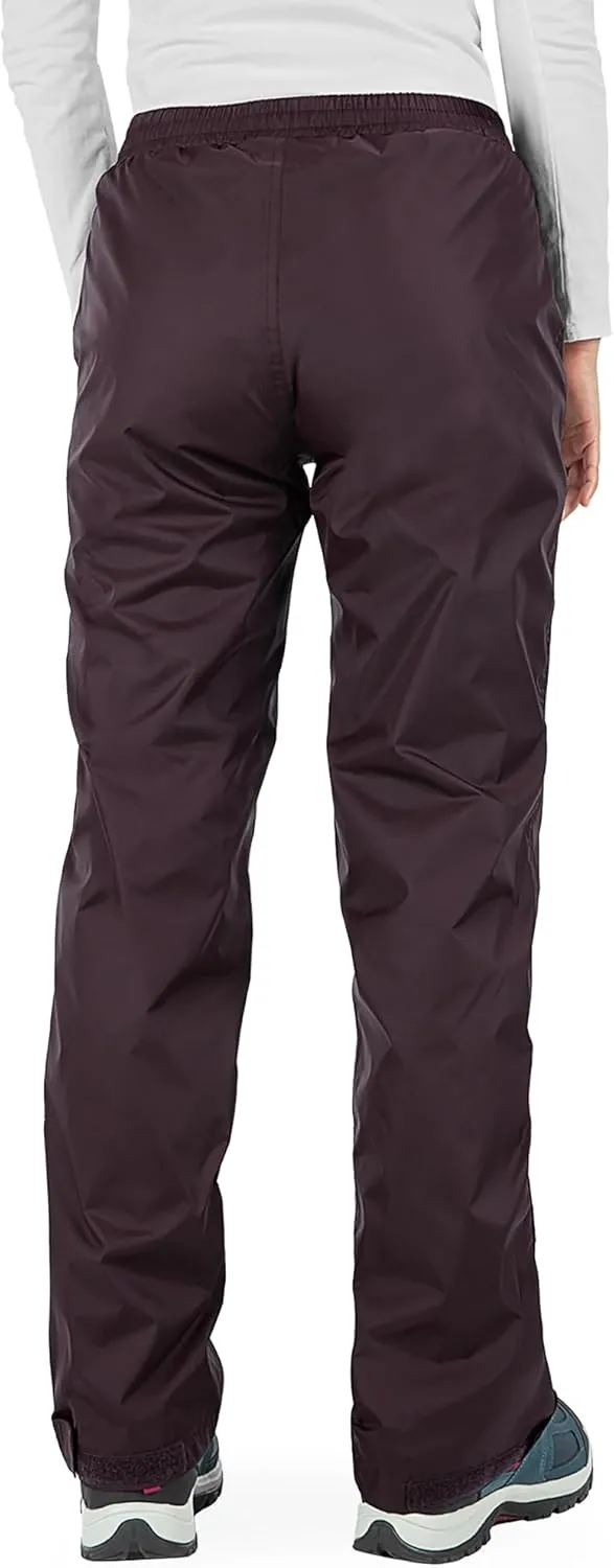 33,000ft Women's Rain Pants, Lightweight Waterproof Rain Over Pants, Windproof Hiking Pants for Outdoor, Fishing, Rainy Day