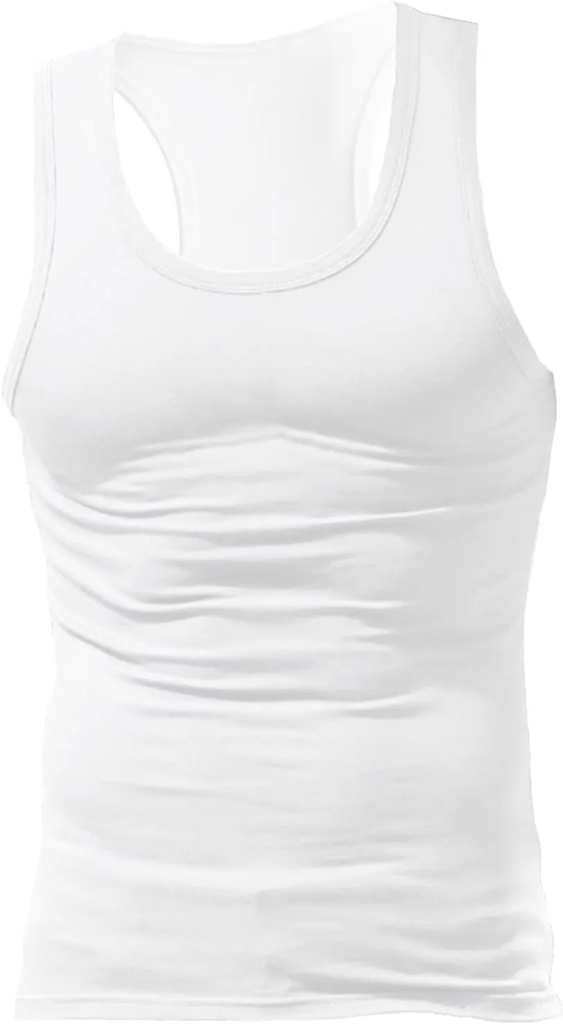 4 PC Men's Quick Dry Workout Tank Tops Breathable Gym Sleeveless Athletic Muscle Shirts Moisture Wicking Cotton Tee