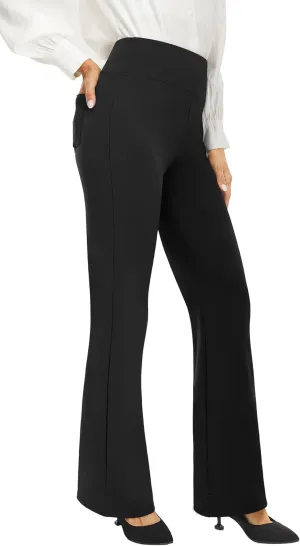 AFITNE Women's Yoga Dress Pants High Waist Pull On Work Pants 2025 Stretchy Office Casual Slacks