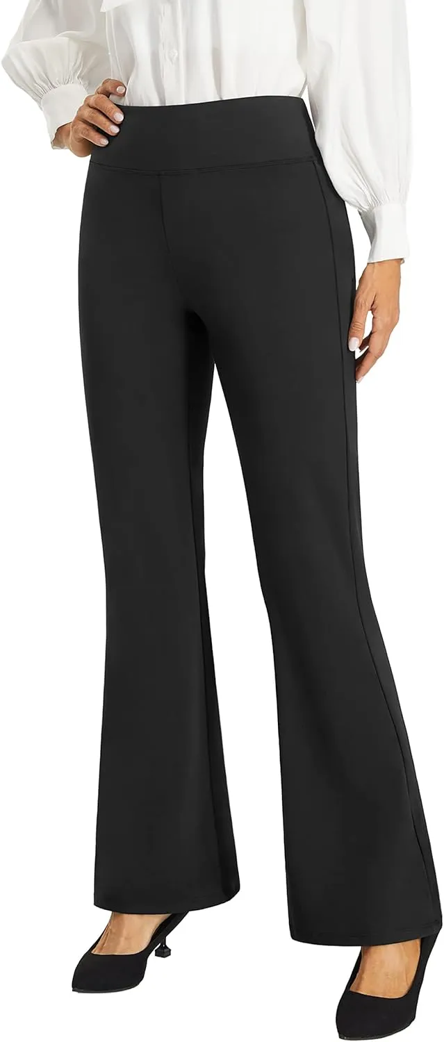 AFITNE Women's Yoga Dress Pants High Waist Pull On Work Pants 2025 Stretchy Office Casual Slacks