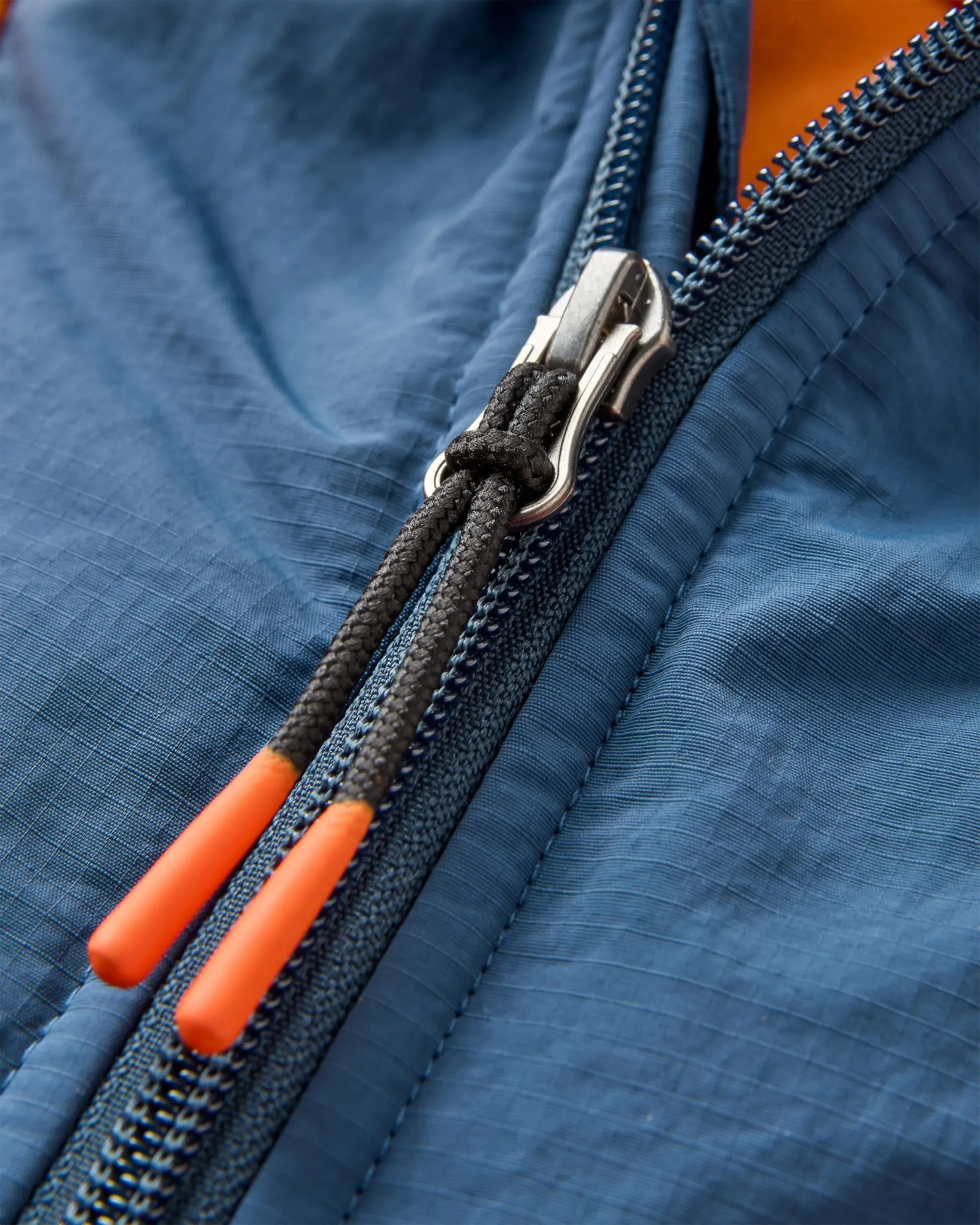 Alexander Recycled Hooded Polar Fleece - Dark Denim/Sunset Orange