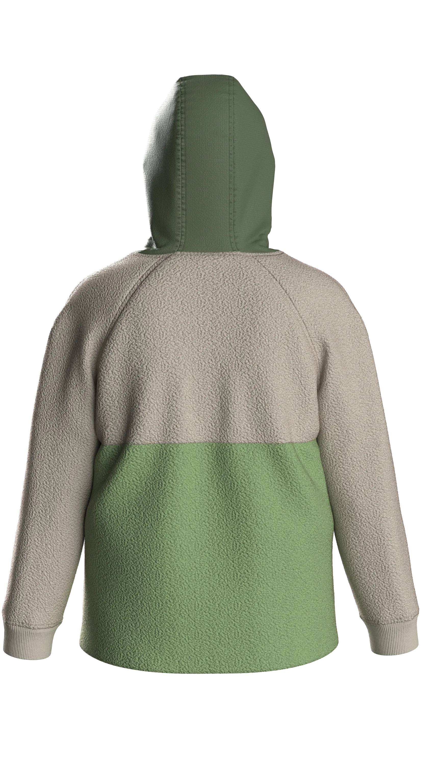 Alexander Recycled Hooded Polar Fleece - Feather/Wild Green