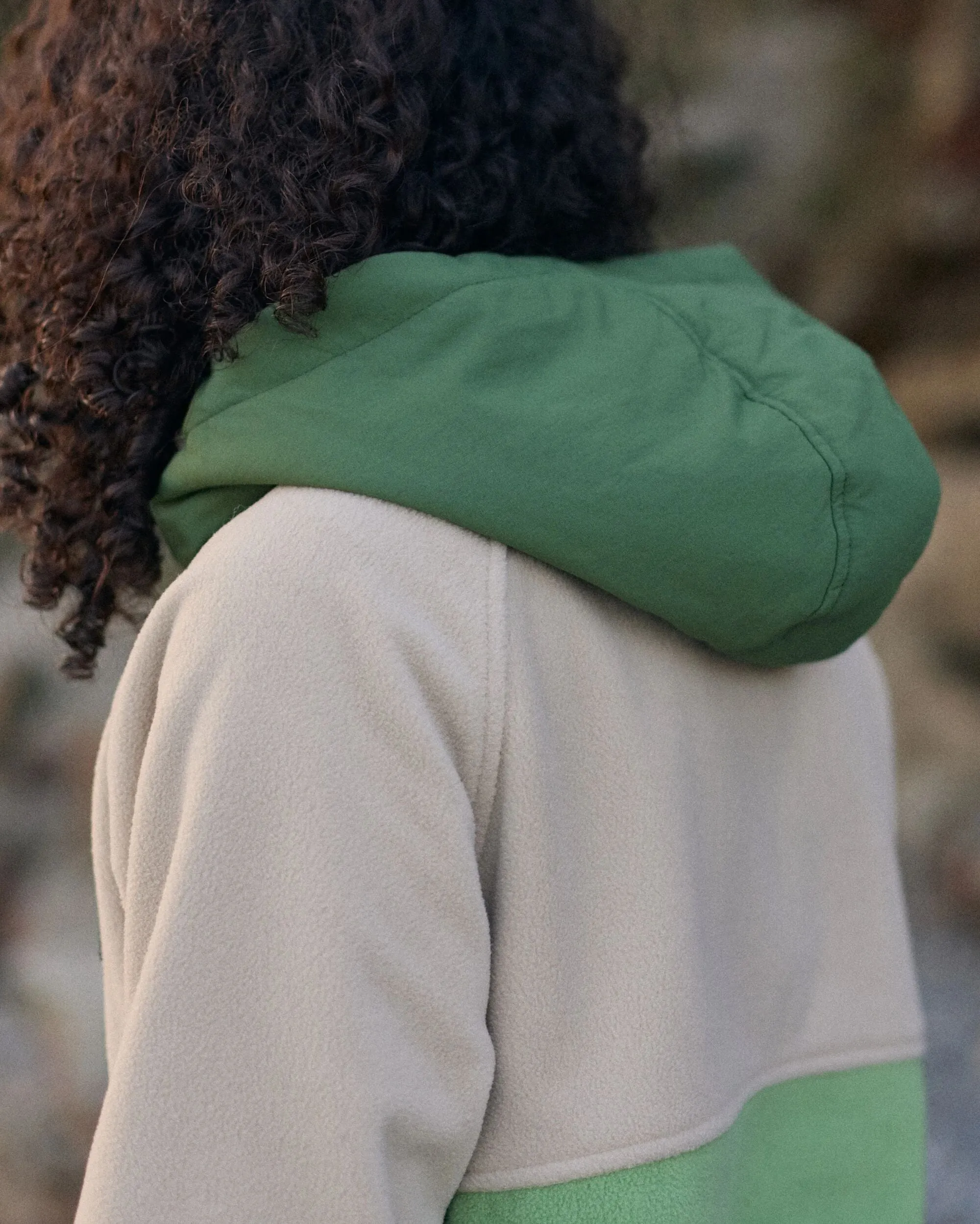 Alexander Recycled Hooded Polar Fleece - Feather/Wild Green