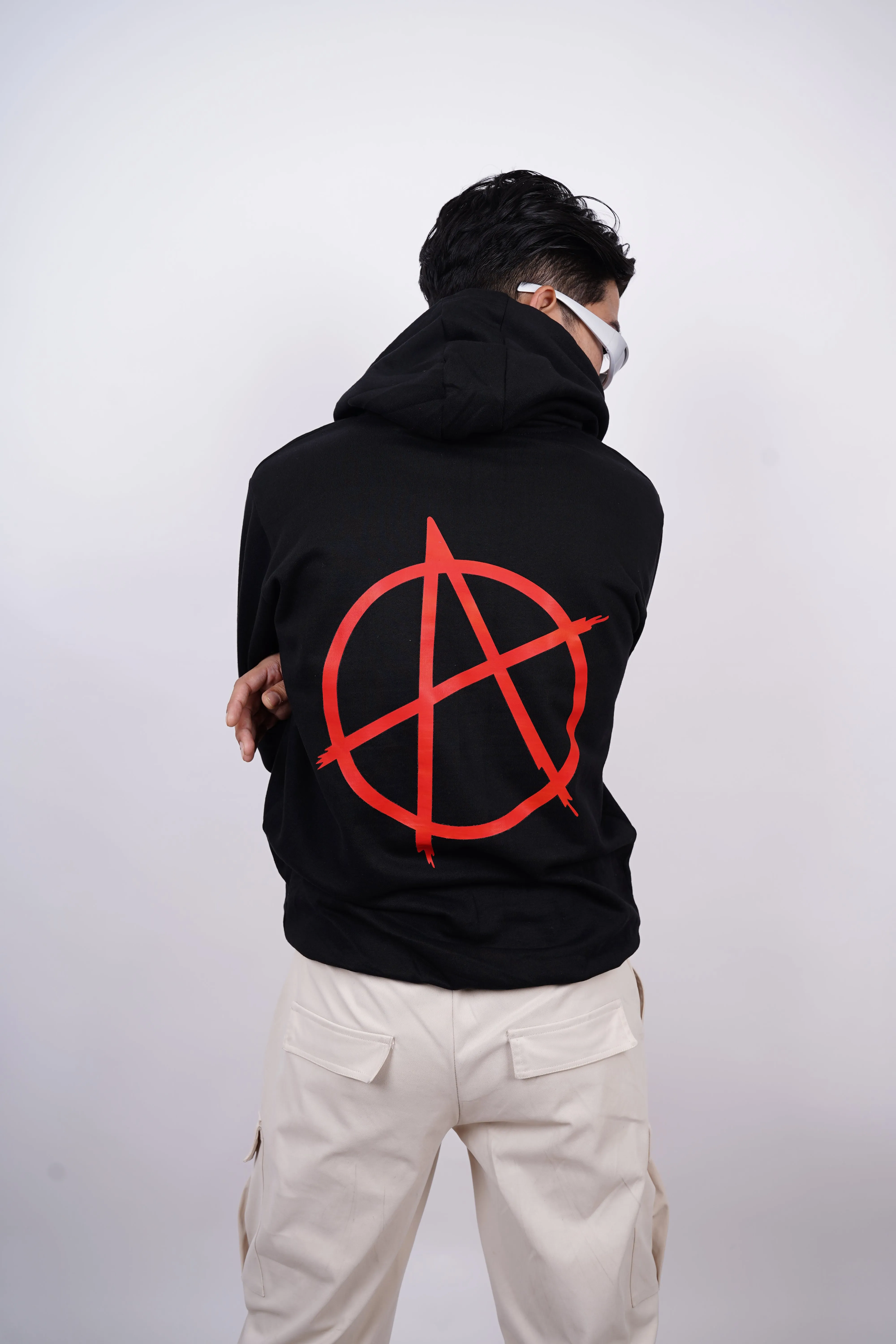 Alpha Relaxed Fit Black Hoodie For Men By DemonWear