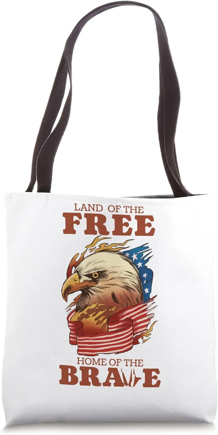 American Patriotic Symbol 4th july USA Flag Independence Day Tote Bag