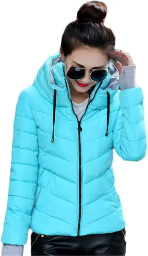 Andongnywell Womem's Stand Collar Packable Short Down Jackets Winter Downs Padded Overcoats Outwears
