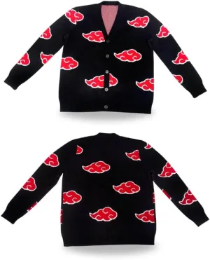 Anime Cardigan Sweaters for Women Men - Soft Cotton Lightweight Button Graphic Sweater Cropped Sweatshirt Knitted Cardigan