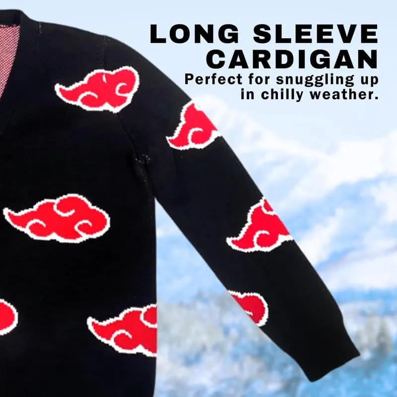 Anime Cardigan Sweaters for Women Men - Soft Cotton Lightweight Button Graphic Sweater Cropped Sweatshirt Knitted Cardigan