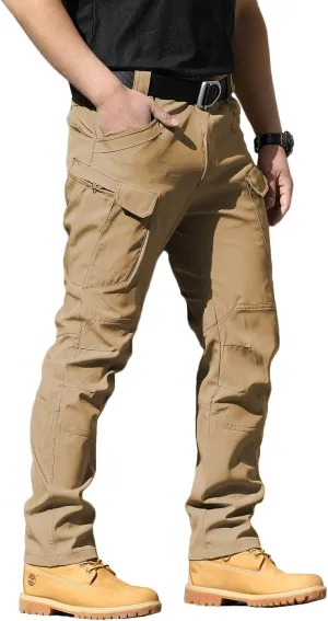 AUTIWITUA Men's Tactical Pants Water Resistant Flex Ripstop Cargo Pants Lightweight Hiking Pants with Multi Pockets(No Belt)