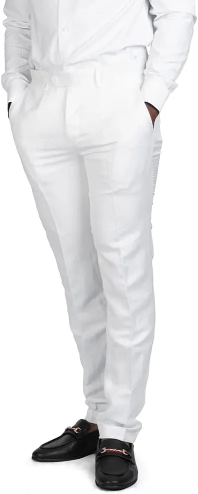 AZAR MAN Slim Fit Slacks Linen Men's Dress Pants 3024