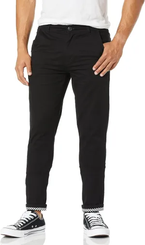 Azaro Uomo Men's Dress Pants Khaki Slacks Casual Slim Fit Trousers Chino Long