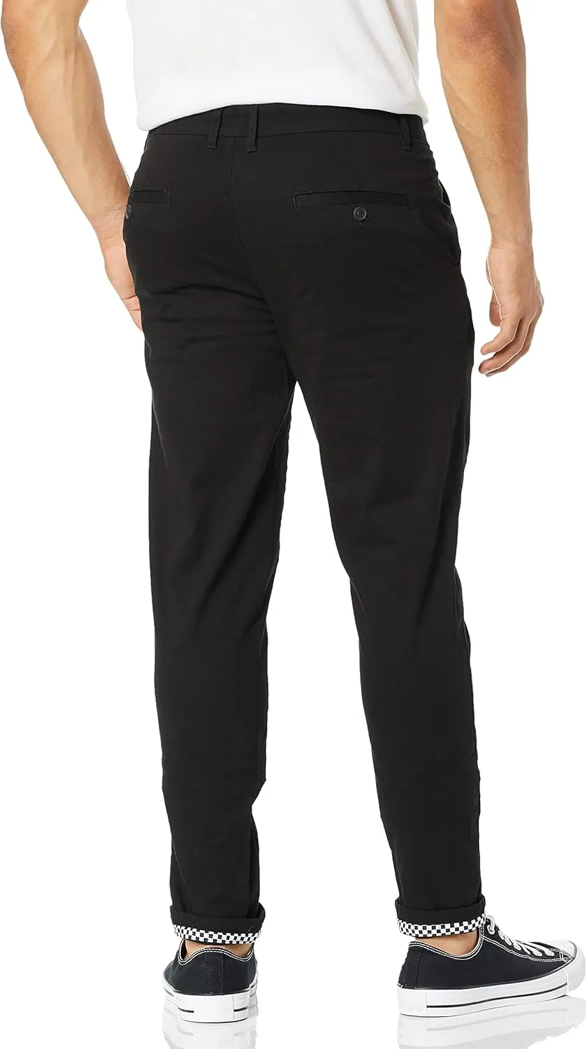 Azaro Uomo Men's Dress Pants Khaki Slacks Casual Slim Fit Trousers Chino Long