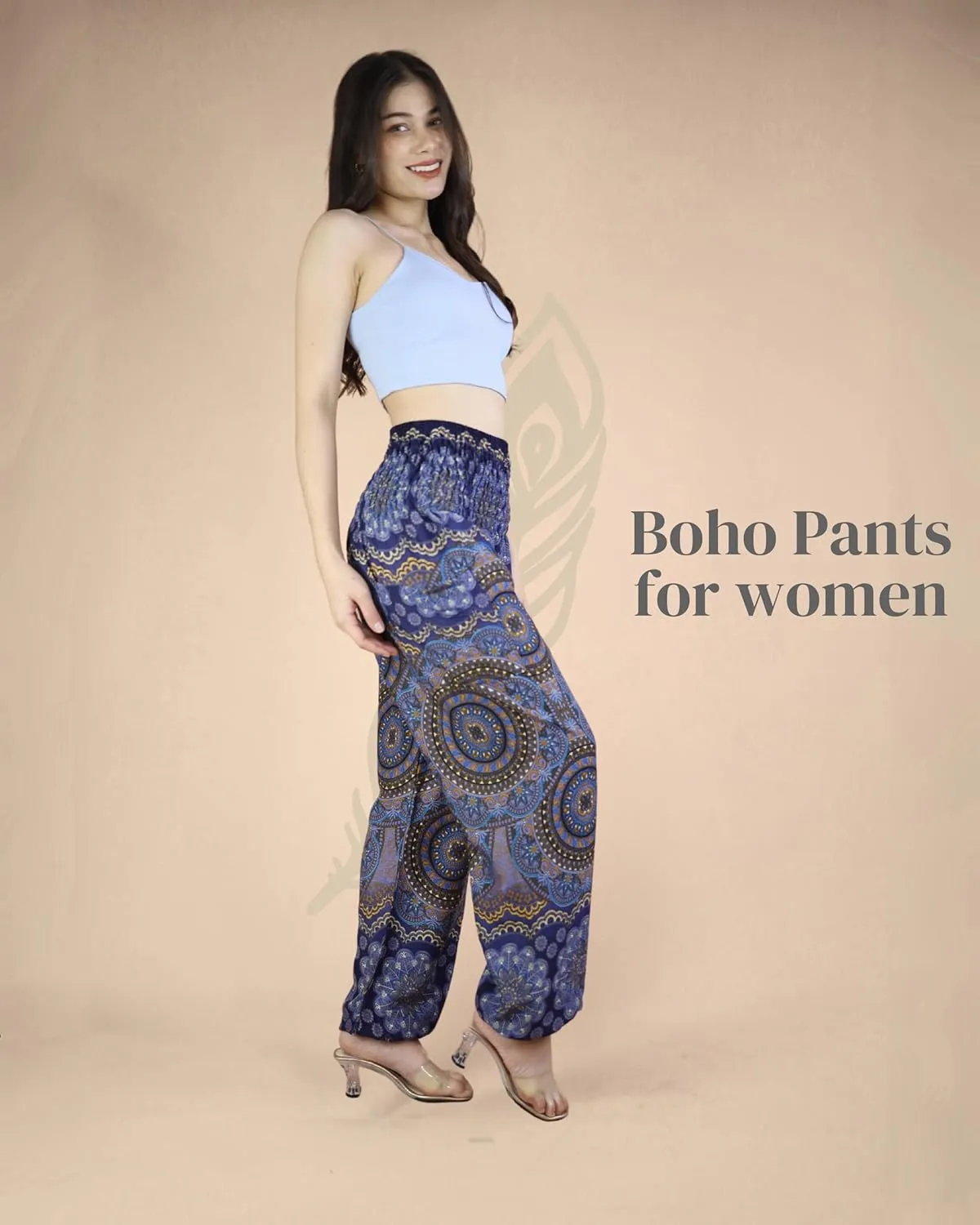 Boho Pants | Harem Pants Women with Pockets | Soft & Breathable Flowy Pajamas | Soft Yoga Pants| Hippie Clothes for Women