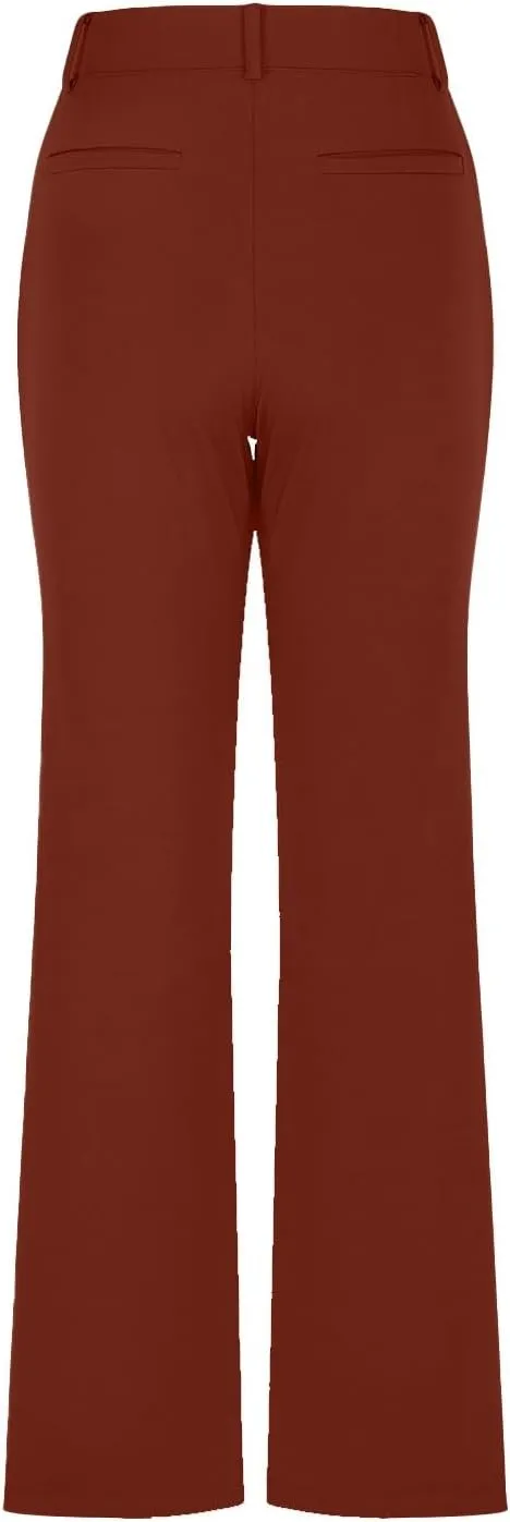 Bootcut Dress Pants for Women Business Casual High Waist Regular Fit Work Pants Elegant Office Trousers with Pockets