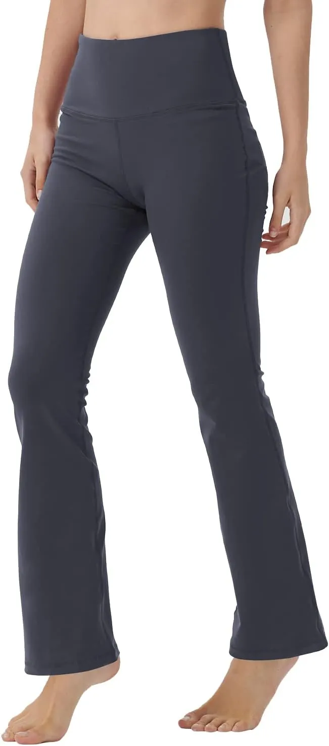 Bootcut Yoga Pants for Women with Hidden Pockets High Waist Workout Pants Tummy Control Dress Bootleg Work Pants