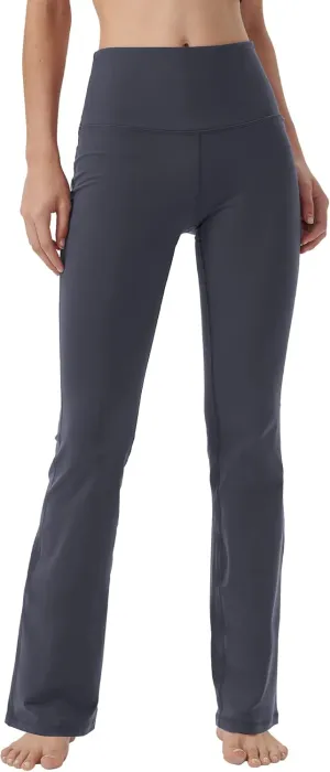 Bootcut Yoga Pants for Women with Hidden Pockets High Waist Workout Pants Tummy Control Dress Bootleg Work Pants
