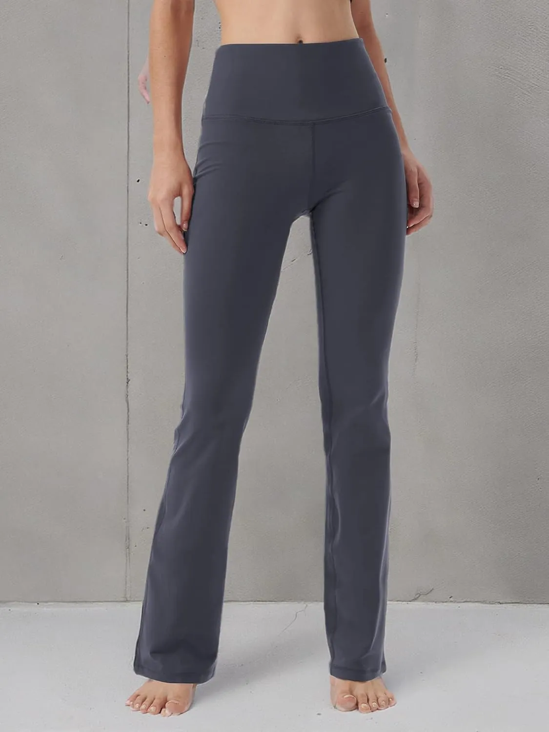 Bootcut Yoga Pants for Women with Hidden Pockets High Waist Workout Pants Tummy Control Dress Bootleg Work Pants