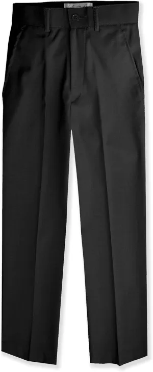 Boys Flat Front Slacks Slim Fit Dress Pants