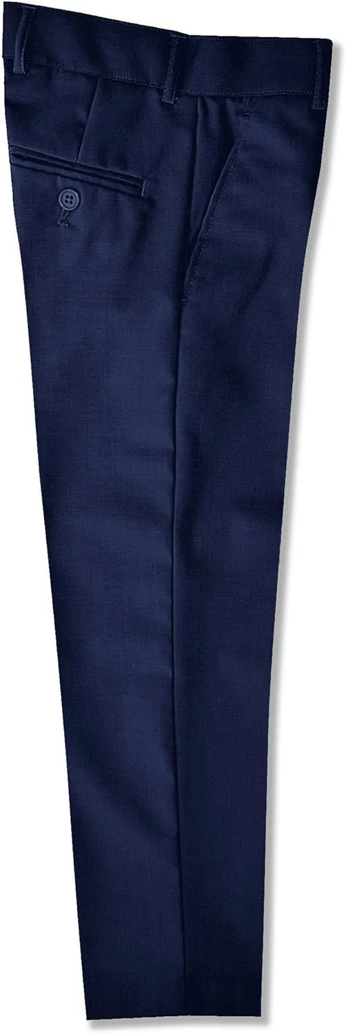 Boys Flat Front Slacks Slim Fit Dress Pants