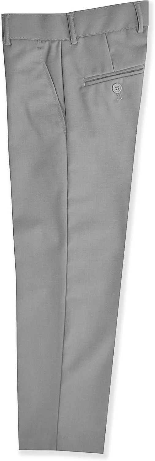 Boys Flat Front Slacks Slim Fit Dress Pants