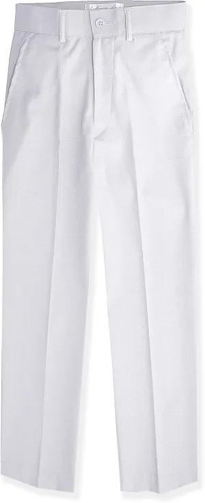 Boys Flat Front Slacks Slim Fit Dress Pants