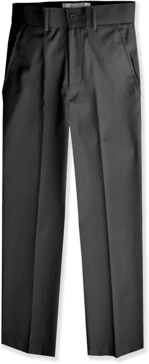 Boys Flat Front Slacks Slim Fit Dress Pants