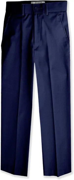 Boys Flat Front Slacks Slim Fit Dress Pants