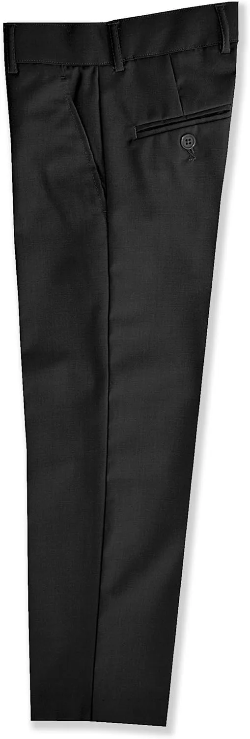 Boys Flat Front Slacks Slim Fit Dress Pants