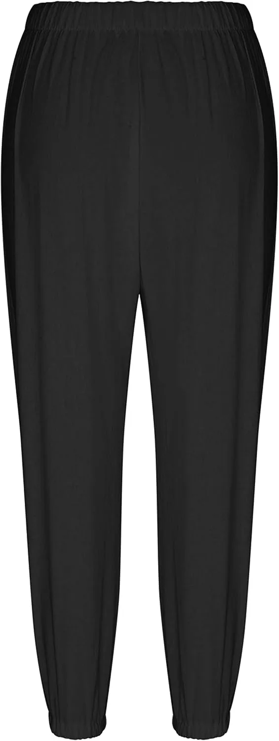 Bozanly Women's Casual Lantern Harem Loose Capris Pants Summer Yoga Slacks Trousers with Pockets