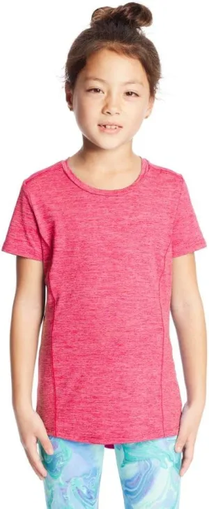 C9 Champion girls Supersoft Tech Tee T Shirt, Vivid Fuschia Heather/Sunset, X-Large US