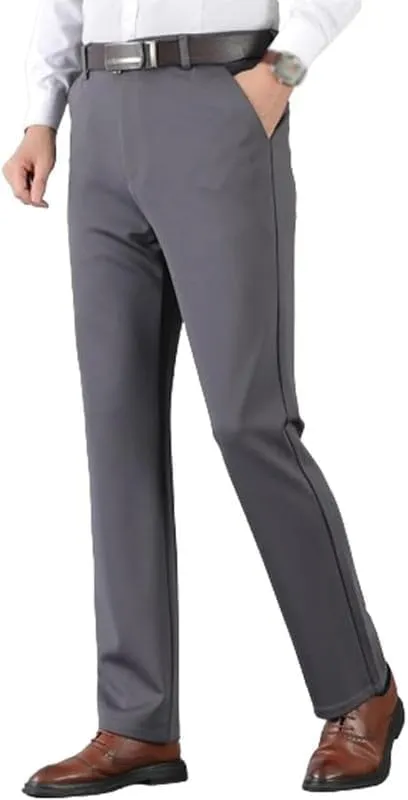 Calormas Mens Pants, Timelessflex - Men's High Stretch Straight Fit Pants, Classic-Fit Wrinkle-Resistant Suit Pants