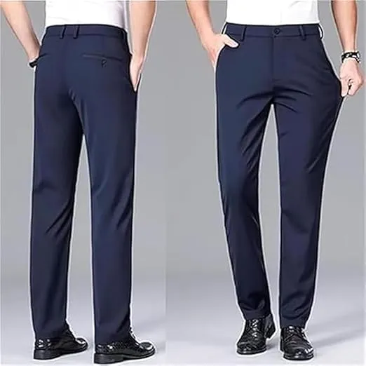 Calormas Mens Pants, Timelessflex - Men's High Stretch Straight Fit Pants, Classic-Fit Wrinkle-Resistant Suit Pants