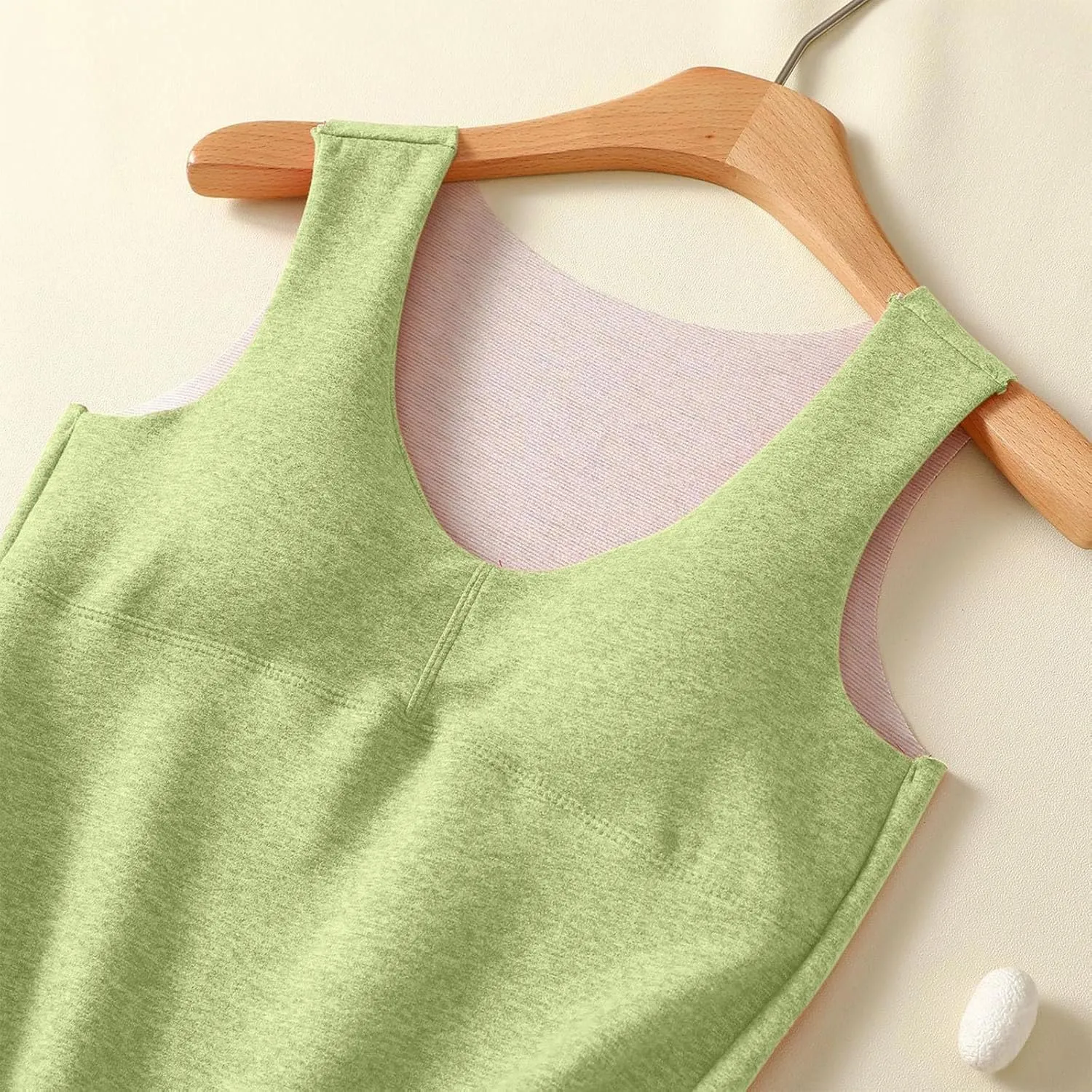 Camisole Tops for Women Built In Bra Sexy V Neck Tank Tops Slim Fit Crop Underwear Tops Lightweight Thermal Tops
