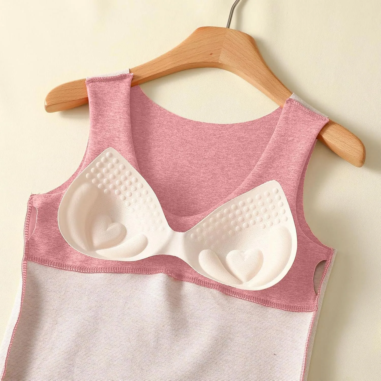 Camisole Tops for Women Built In Bra Sexy V Neck Tank Tops Slim Fit Crop Underwear Tops Lightweight Thermal Tops