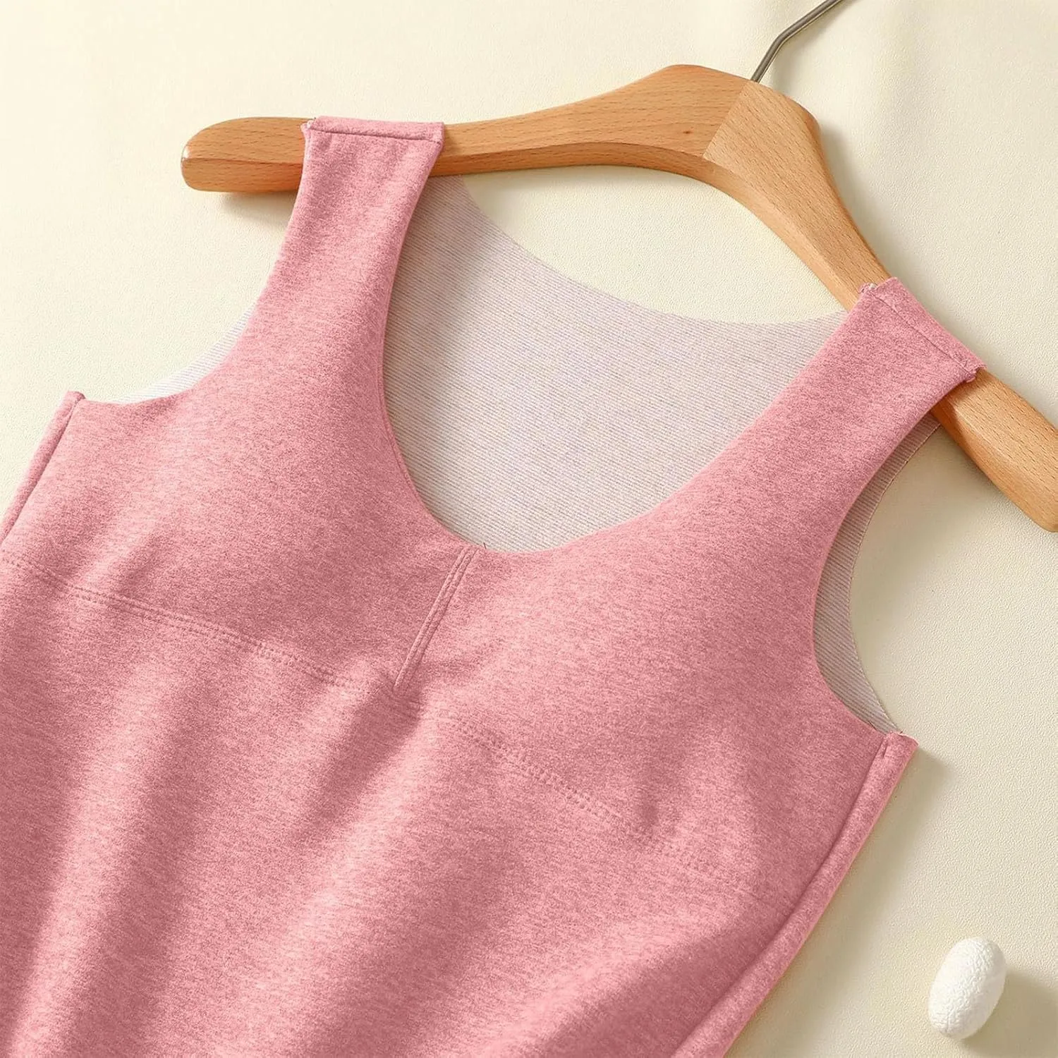 Camisole Tops for Women Built In Bra Sexy V Neck Tank Tops Slim Fit Crop Underwear Tops Lightweight Thermal Tops
