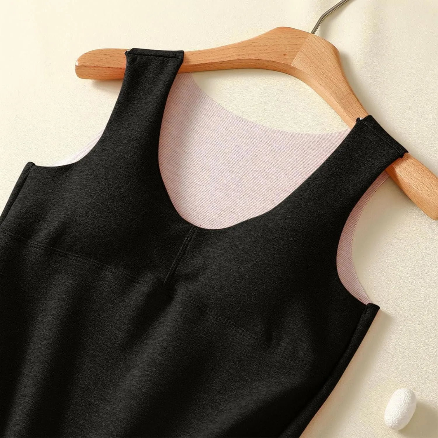 Camisole Tops for Women Built In Bra Sexy V Neck Tank Tops Slim Fit Crop Underwear Tops Lightweight Thermal Tops