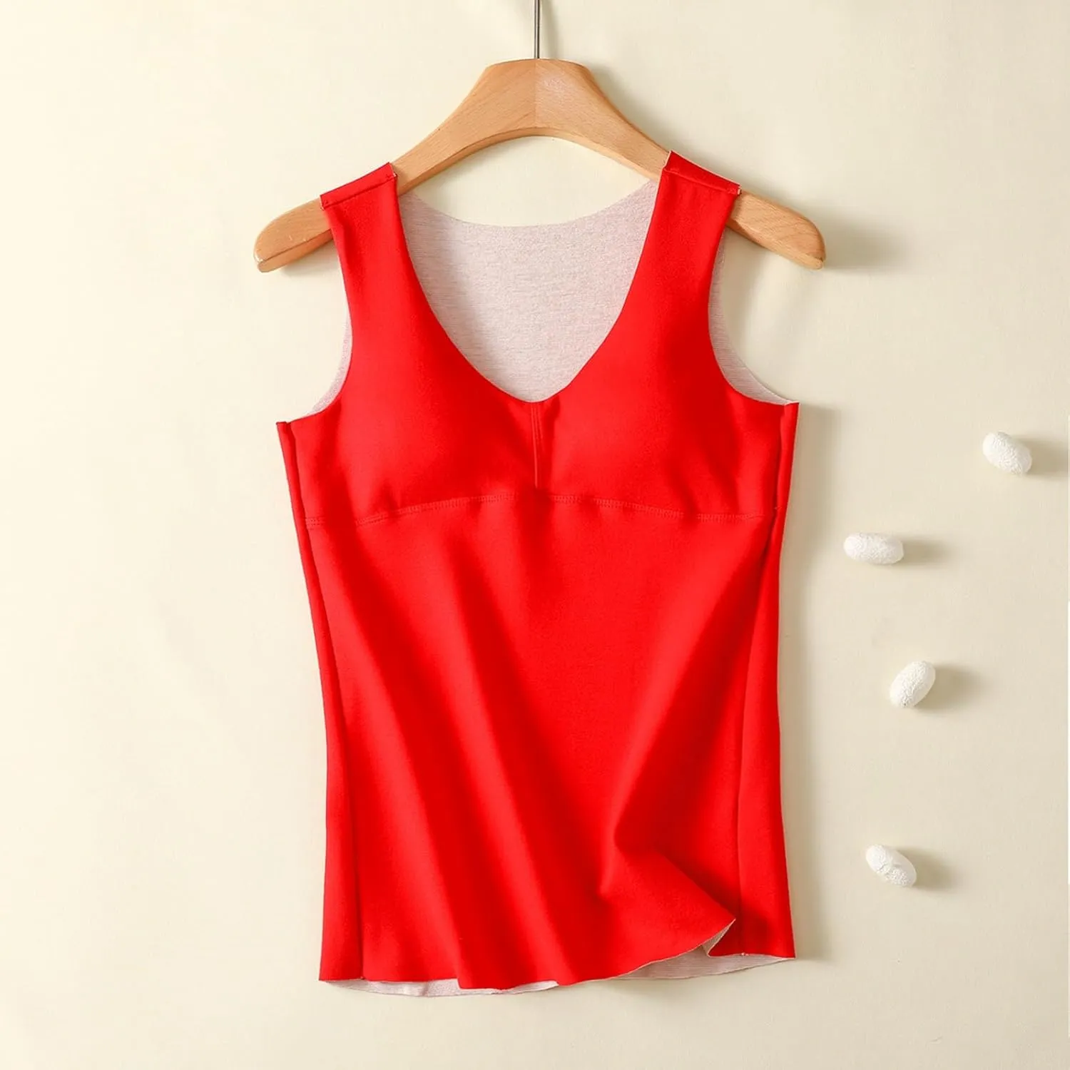 Camisole Tops for Women Built In Bra Sexy V Neck Tank Tops Slim Fit Crop Underwear Tops Lightweight Thermal Tops