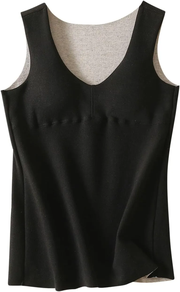 Camisole Tops for Women Built In Bra Sexy V Neck Tank Tops Slim Fit Crop Underwear Tops Lightweight Thermal Tops