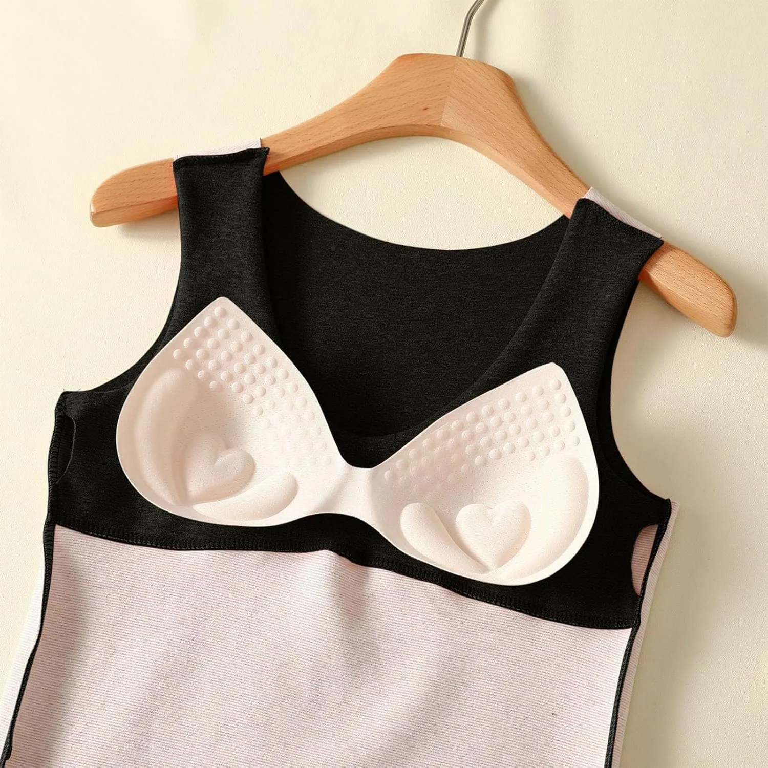 Camisole Tops for Women Built In Bra Sexy V Neck Tank Tops Slim Fit Crop Underwear Tops Lightweight Thermal Tops