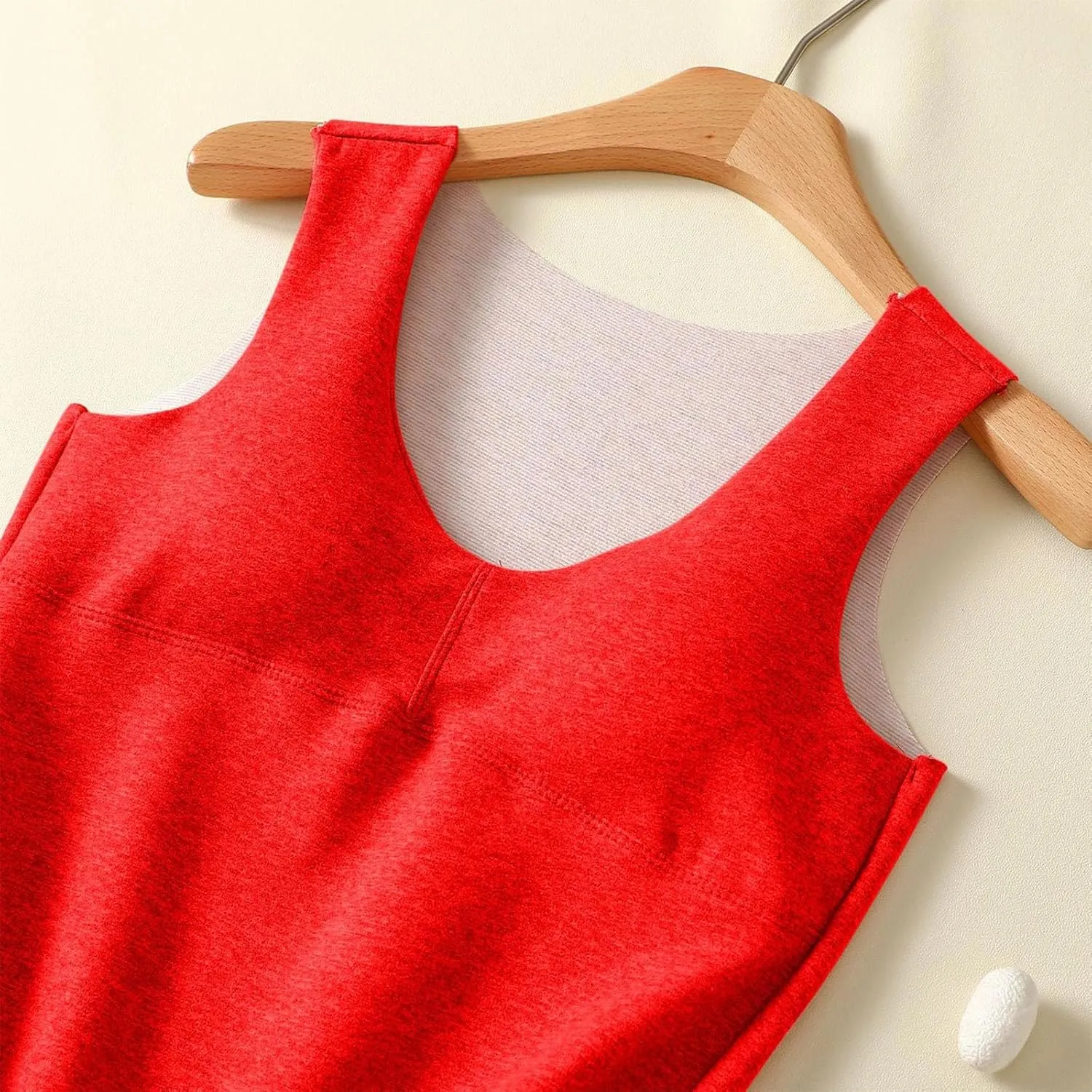 Camisole Tops for Women Built In Bra Sexy V Neck Tank Tops Slim Fit Crop Underwear Tops Lightweight Thermal Tops