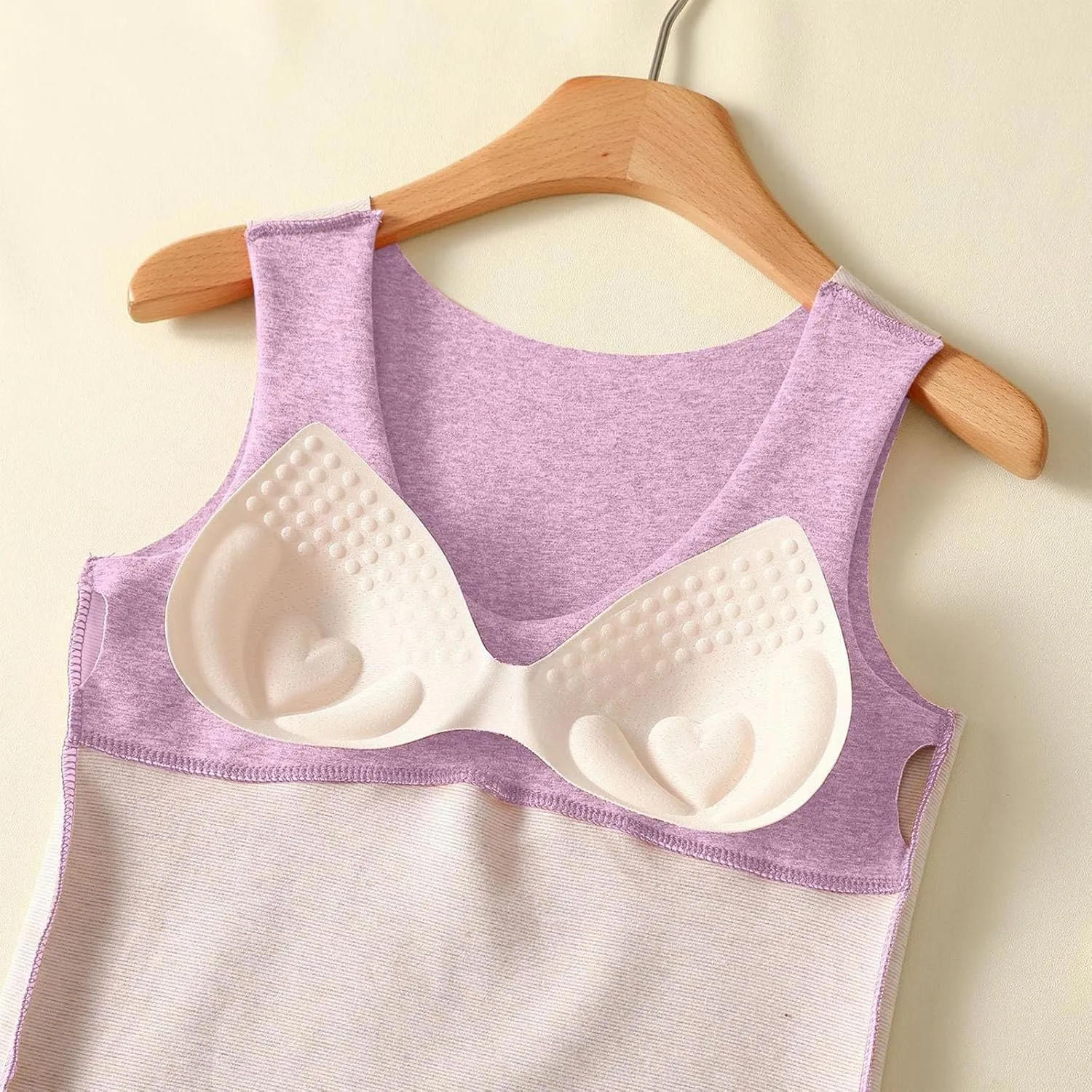 Camisole Tops for Women Built In Bra Sexy V Neck Tank Tops Slim Fit Crop Underwear Tops Lightweight Thermal Tops