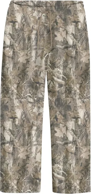 Camo Pants for Women Drawstring Wide Leg Cargo Pants Baggy High Waisted Sweatpants Fleece Y2k Camouflage Jogger Pants