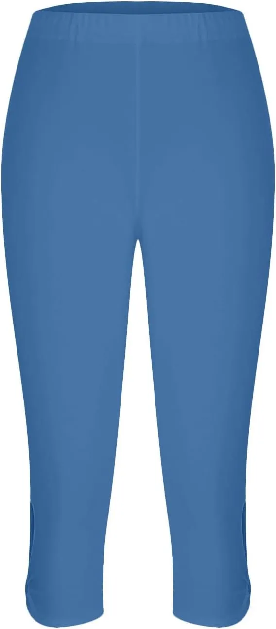 Capri Leggings for Women 2025 Stretch Capri Pants Plus Size Capris Summer Capris High Waisted Soft Yoga Pants Trendy