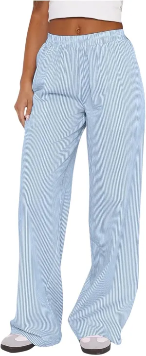 Cargo Pants for Women Winter Casual Business Slacks with Pockets Solid Color Elastic Waist