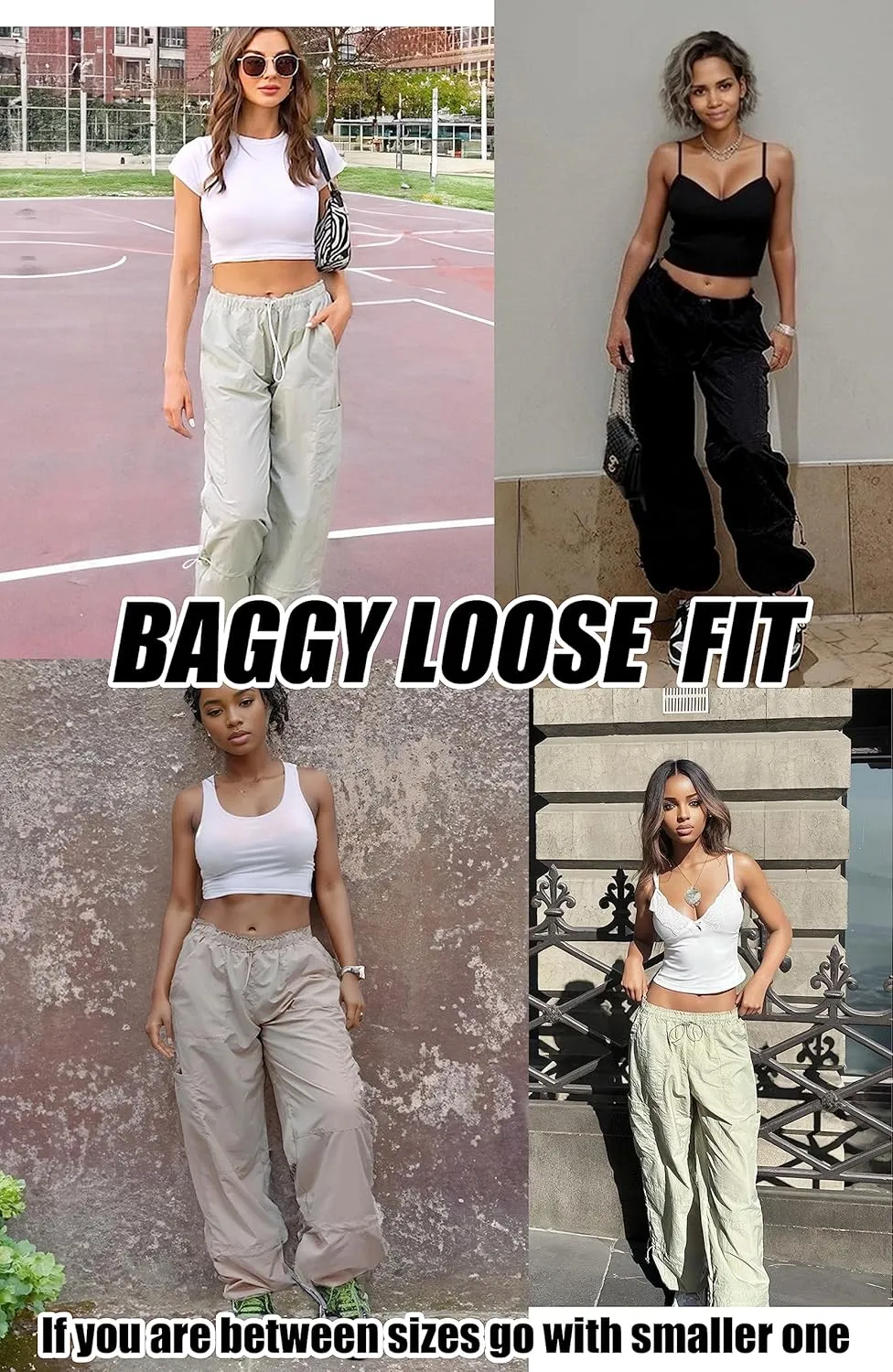 Cargo Pants Women Baggy - Parachute Pants for Women, Rave Pants Y2K Pants, Festival Outfits for Women