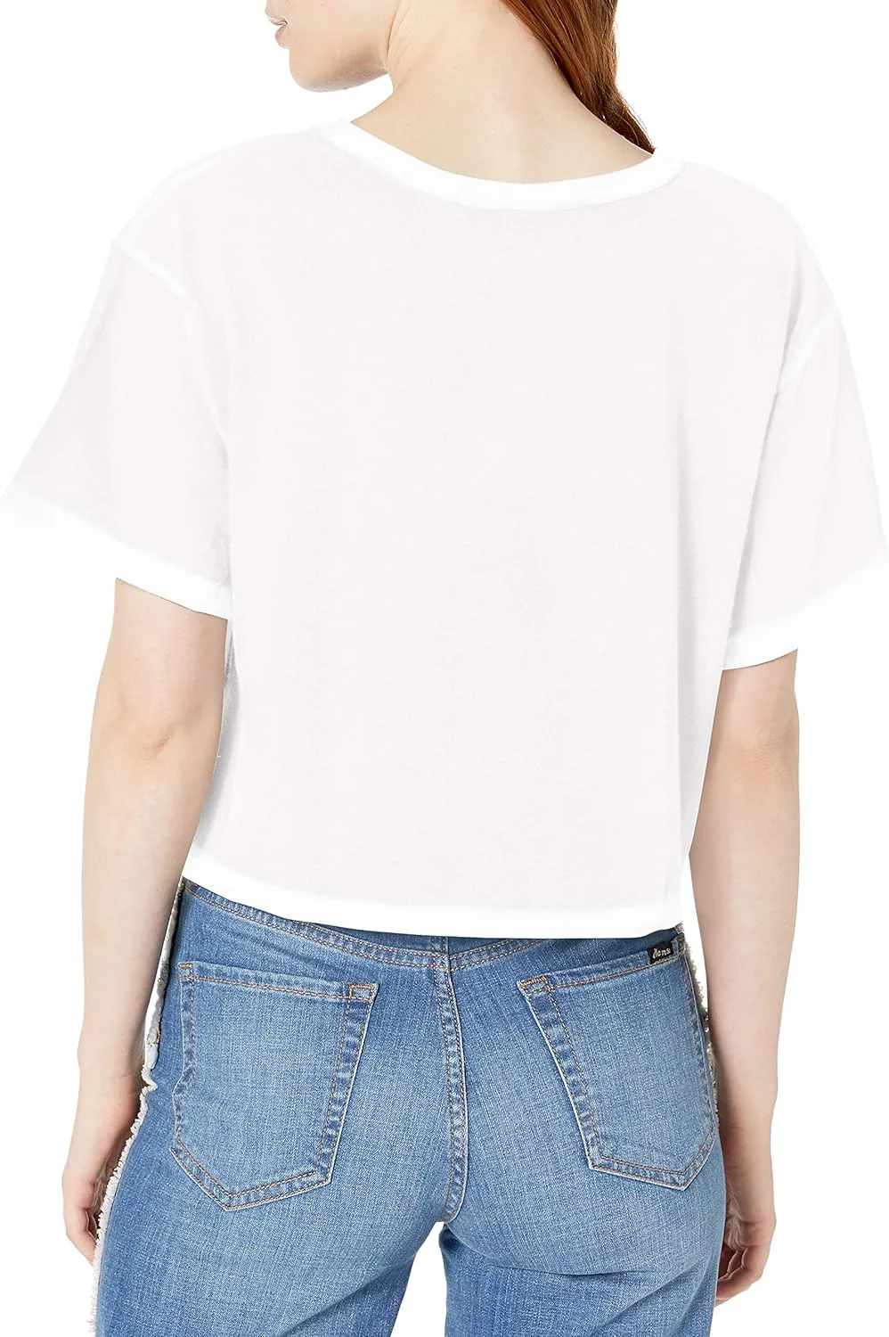Champion Women's Cropped Reverse Weave Crew, Left Chest C