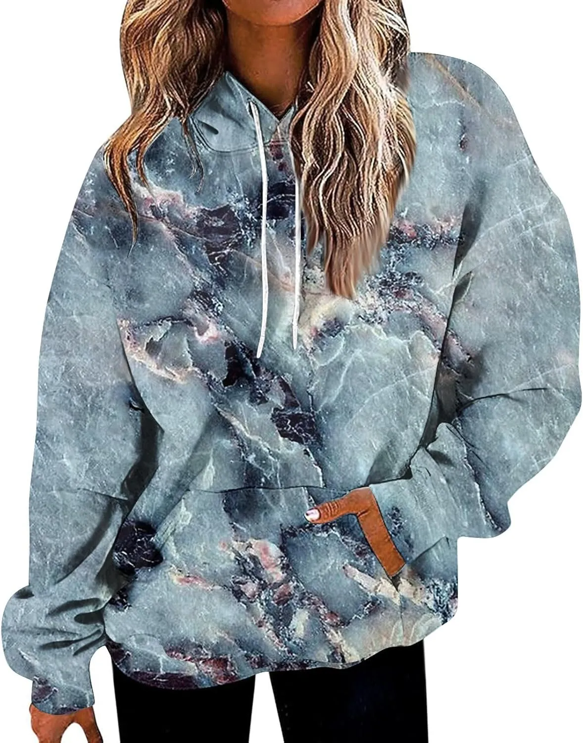 ChicCrate Hoodies for Women Oversized Y2K Sweatshirt Drawstring Long Sleeve Shirts Casual Cute Tops Fall Clothes with Pockets