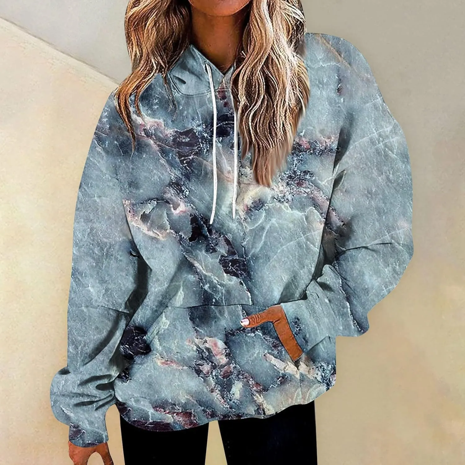 ChicCrate Hoodies for Women Oversized Y2K Sweatshirt Drawstring Long Sleeve Shirts Casual Cute Tops Fall Clothes with Pockets