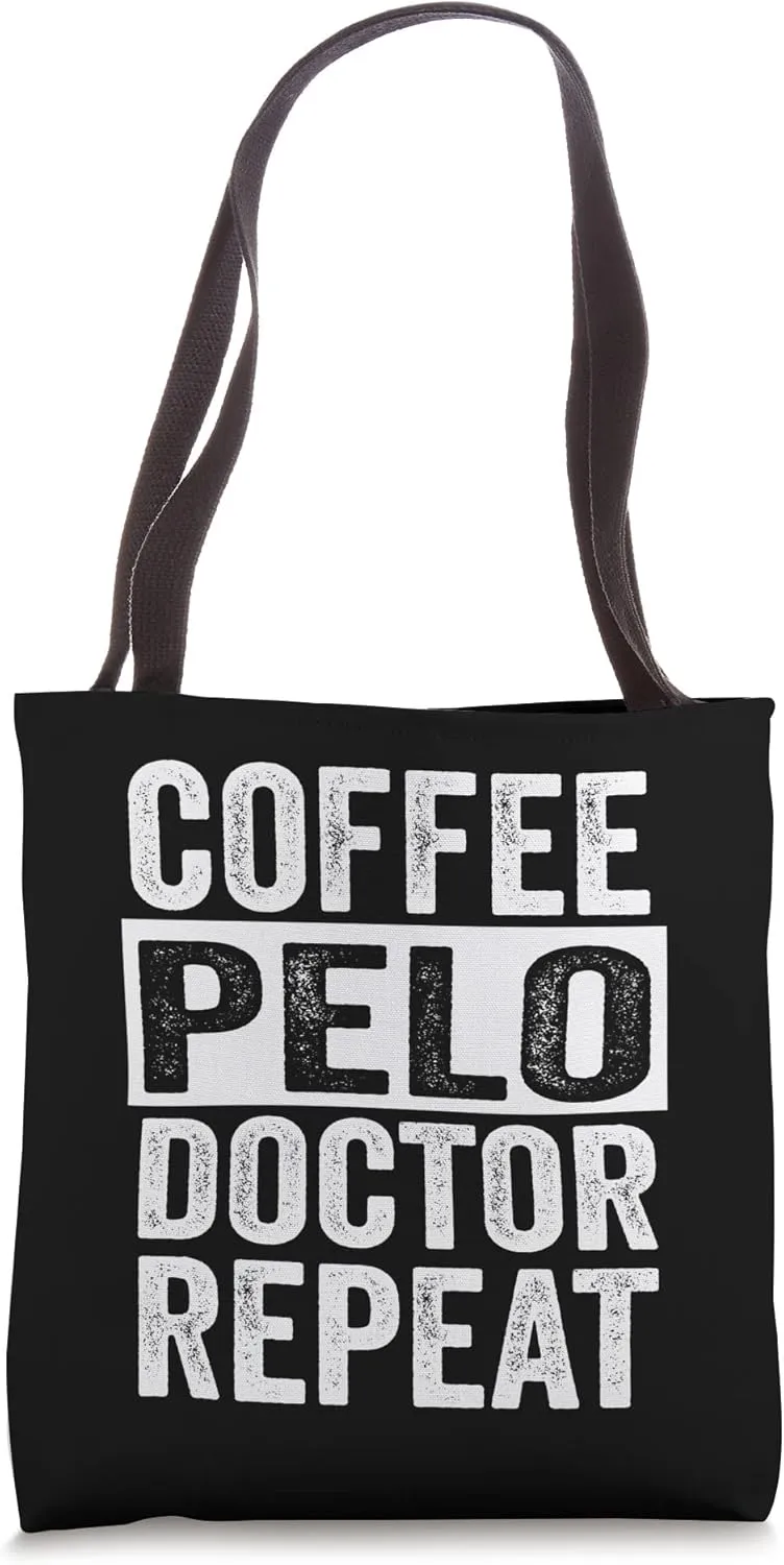 Coffee Cycle Doctor Repeat, Funny Vintage Spinning Cycling Tote Bag